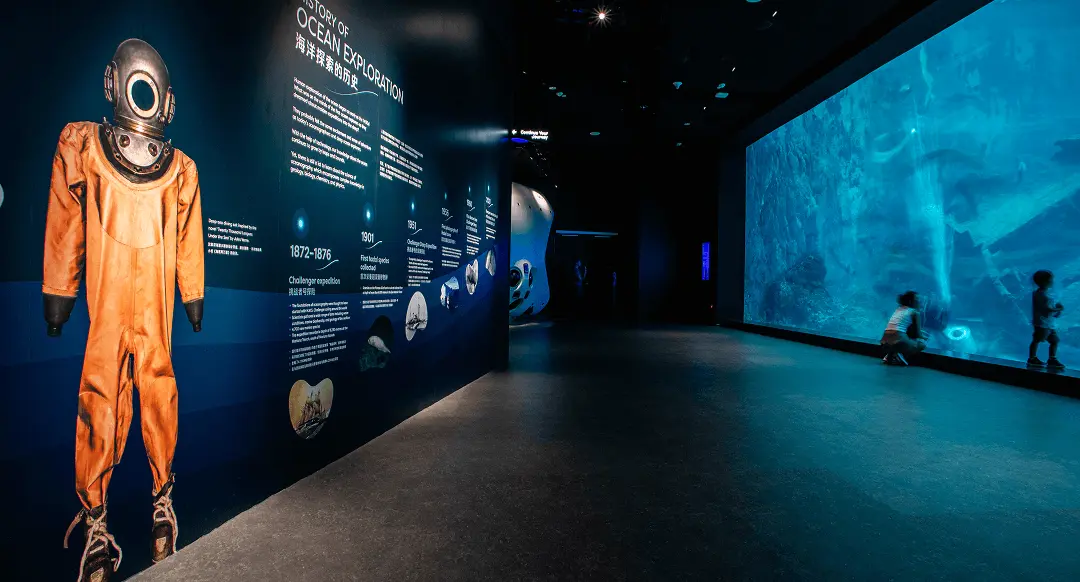 A thematic zone at the Singapore Oceanarium