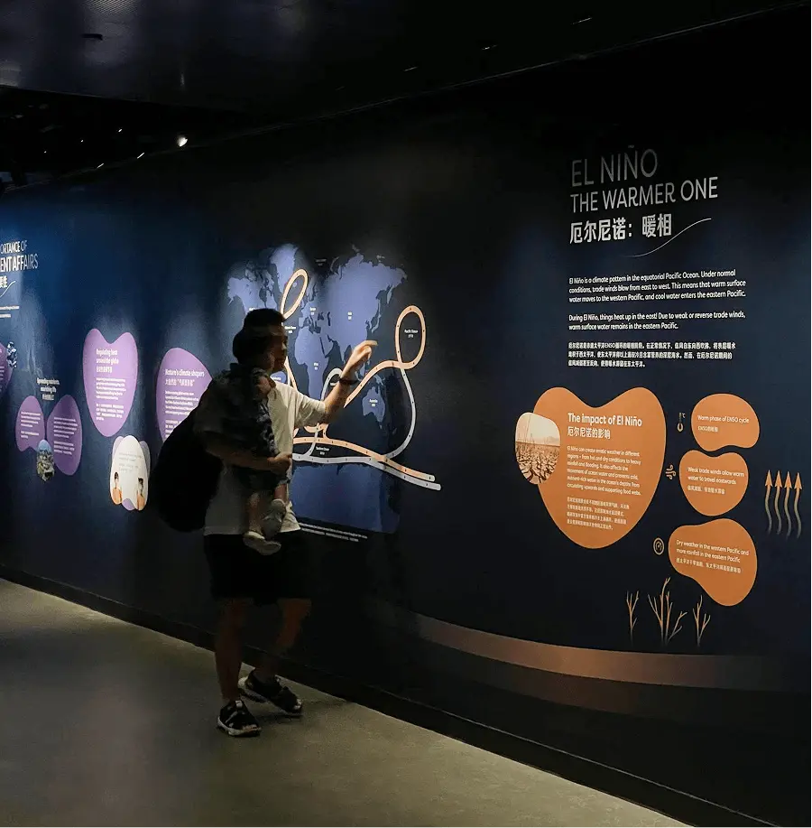 Singapore Oceanarium interpretive panel